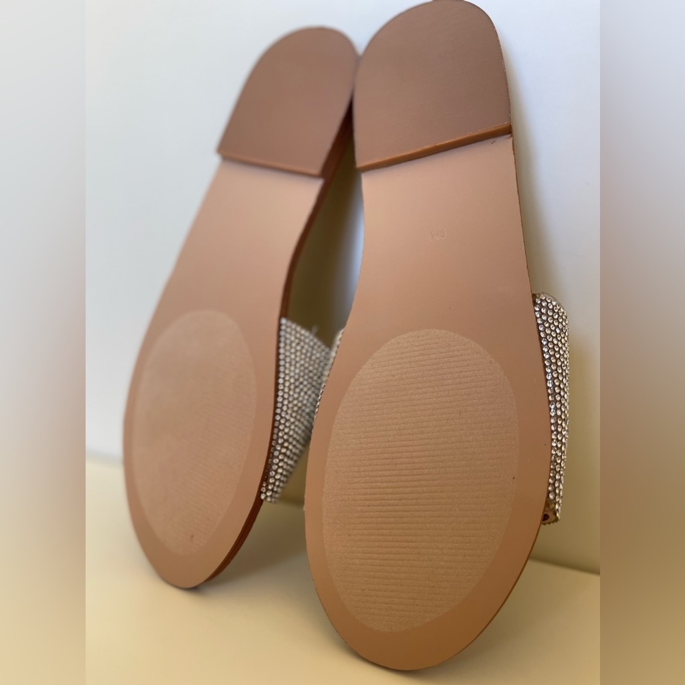 Steve Madden Silver Women's Slide Sandals - Picture 4 of 6